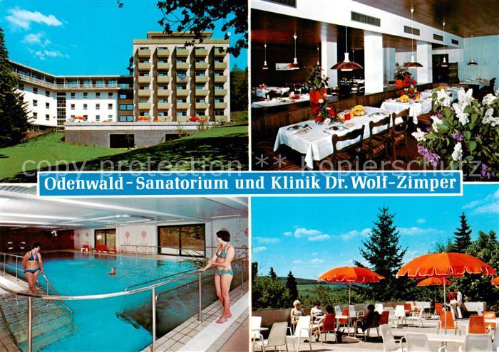 Bad Koenig Odenwald Odenwald Sanatorium und Klinik Dr Wolf Zimper Hallenbad Terr