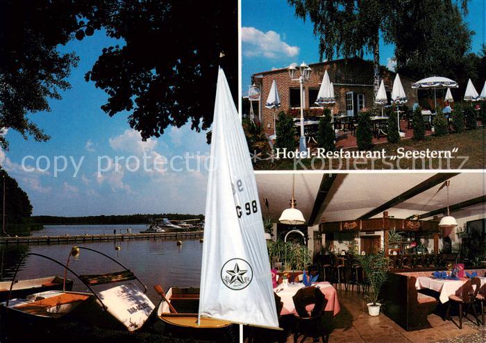 Fuerstenberg Havel Hotel Restaurant Seestern Gastraum Bootshafen