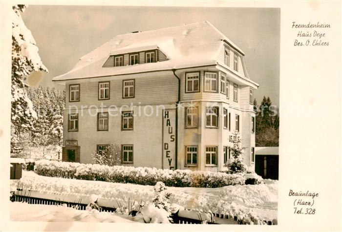 Braunlage Harz Fremdenheim Haus Deye