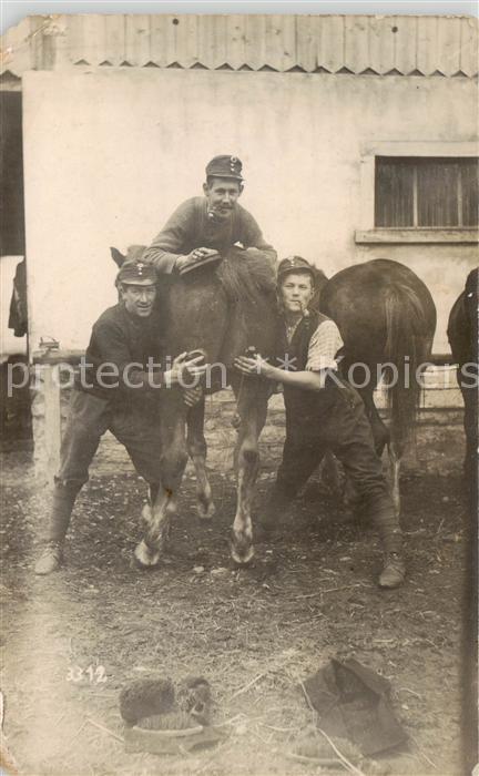 Militaria Schweiz Soldaten Pferd Pfeife