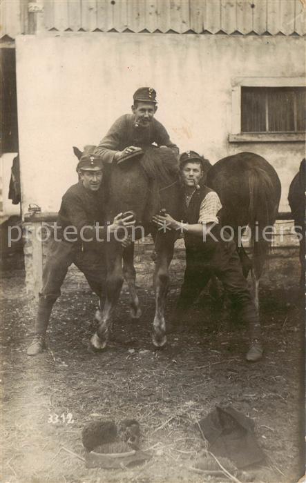 Militaria Schweiz Soldaten Pferd Pfeife