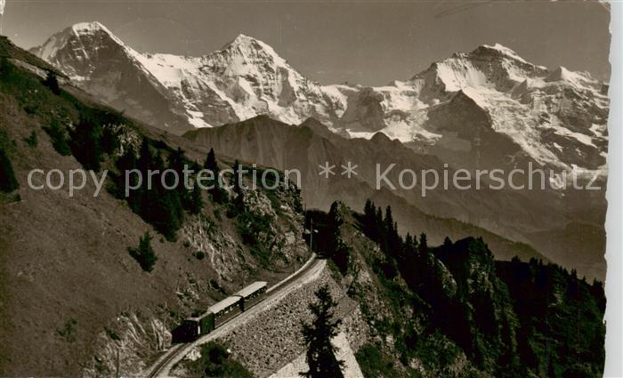 Zahnradbahn Rack Railway-- Schynige Platte Bahn Eiger Moench Jungfrau