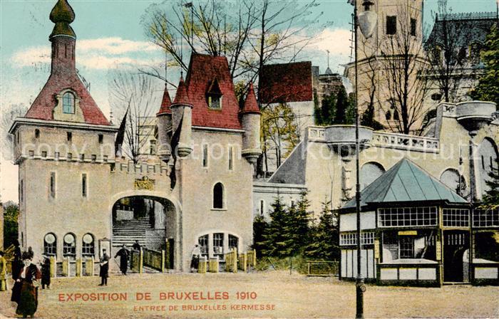 Exposition Bruxelles 1910 Entree de Bruxelles Kermesse