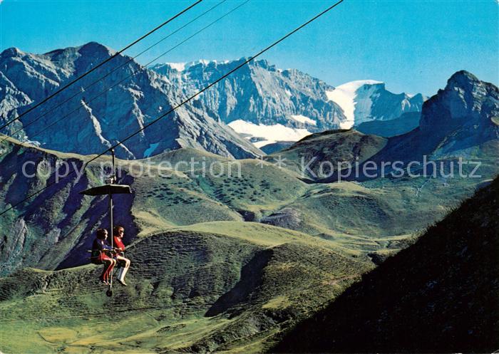 Sessellift Chairlift Telesiege Adelboden Berner Oberland Geils Hahnenmoos