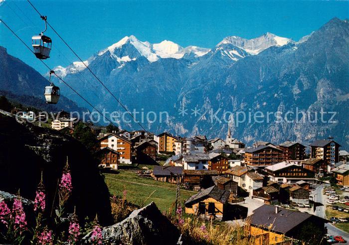 Seilbahn Cable-Car Telepherique Grachen Wallis Hannigalp