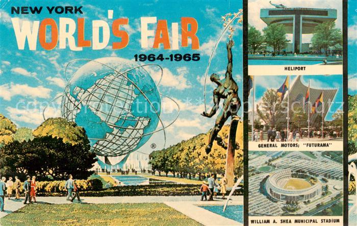 New York City Worlds Fair 1964-65 Heliport General Motors Futurama William A She