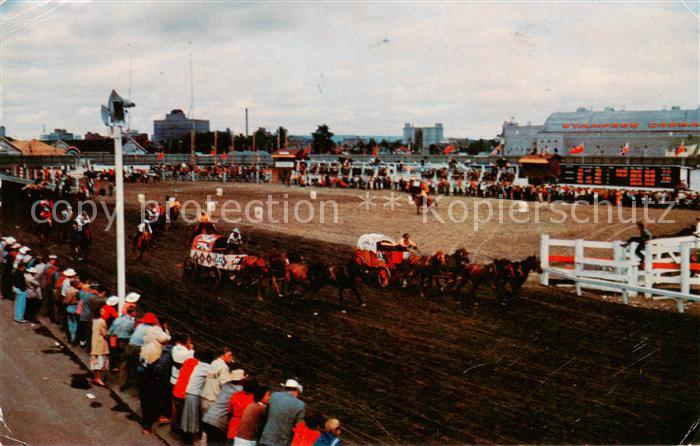 Calgary Canada The Chuckwagen races provide many thrills at the World famous Cal