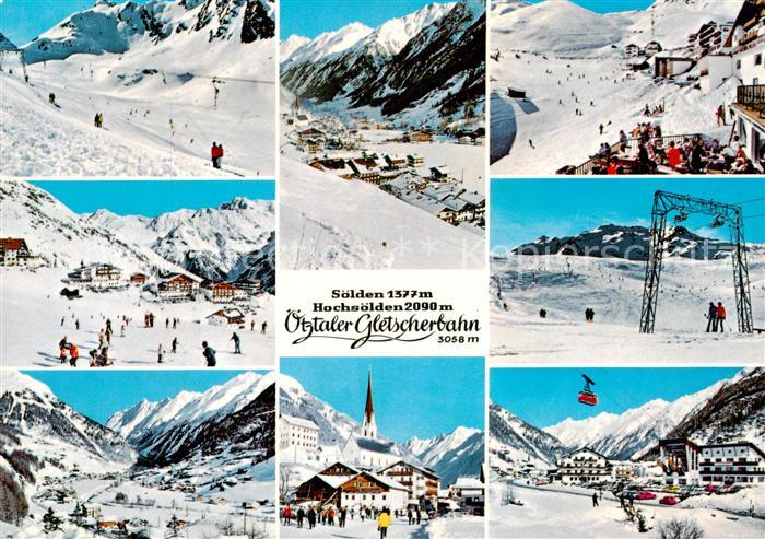 Soelden  oetztal AT oetztaler Gletscherbahn Skilifte Ortspartie Seilbahn