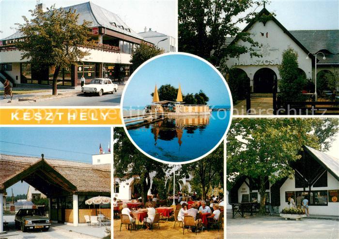 Kesztely Keszthely Balaton Plattensee HU Teilansichten Gaststaette Terrasse
