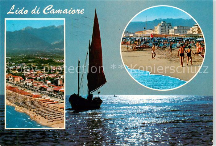 Lido di Camaiore Toscana IT Fliegeraufnahme Strandpartie