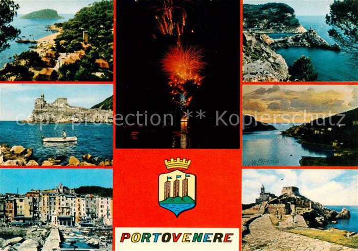 Portovenere Porto-Venere IT Teilansichten Feuerwerk
