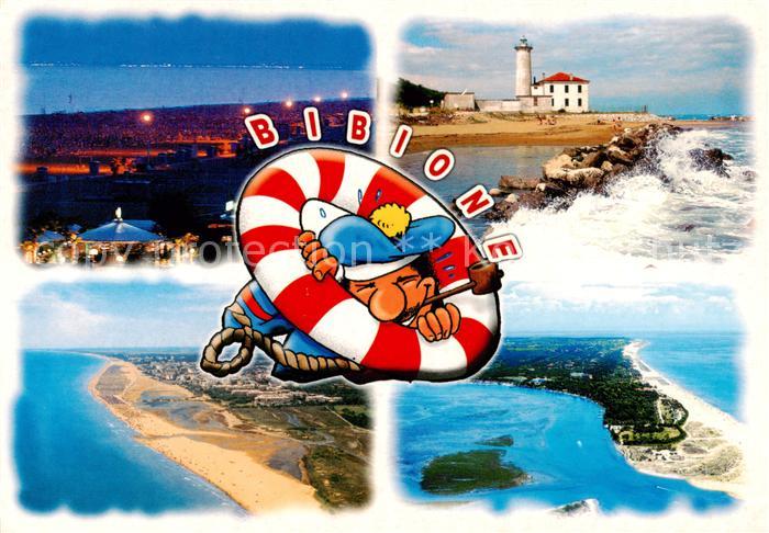 Bibione IT Panorama Fliegeraufnahme Leuchtturm