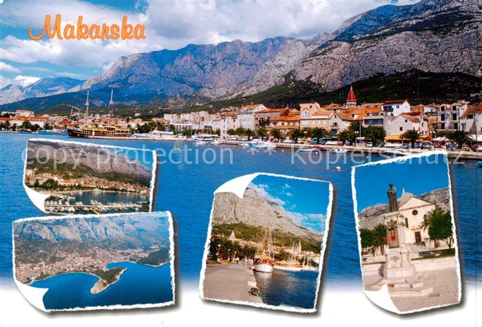 Makarska Croatia Teilansichten Fliegeraufnahmen