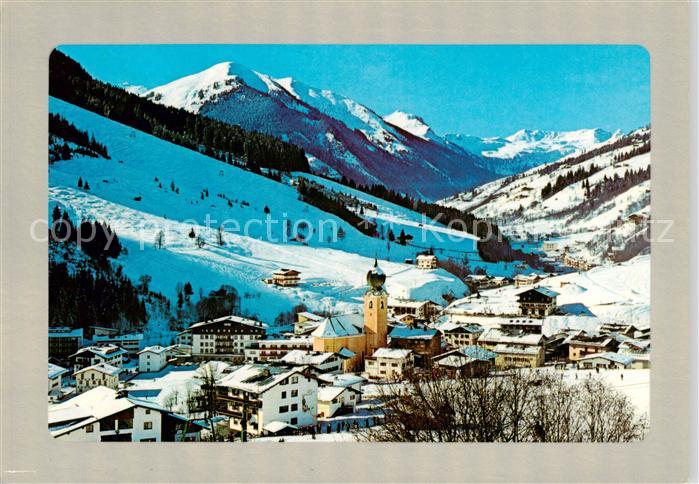 Saalbach -Hinterglemm AT mit Talschluss Zwoelferkogel und Gamshag