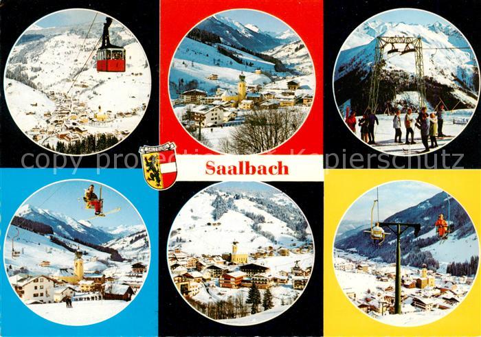 Saalbach -Hinterglemm AT Seilbahn Panorama Schlepplift Sessellifte