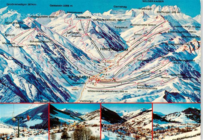 Saalbach -Hinterglemm AT Saalbach Bernkogel Sessellifte Skidorf Saalbach Hinterg