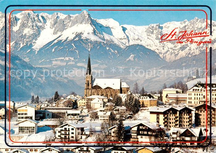 St Johann Pongau mit Kirche und Tennengebirge