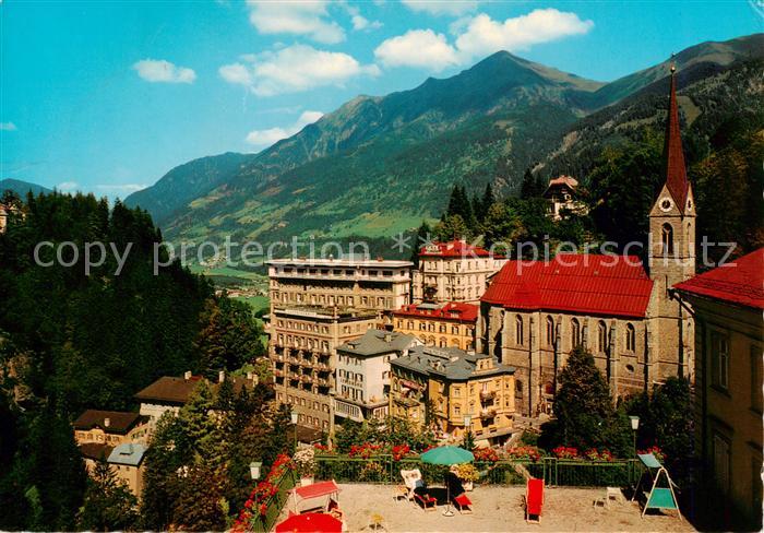 Badgastein AT Kirche Tauernbahn Gamskarkogel