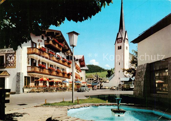 Abtenau AT Marktplatz Kirche Brunnen