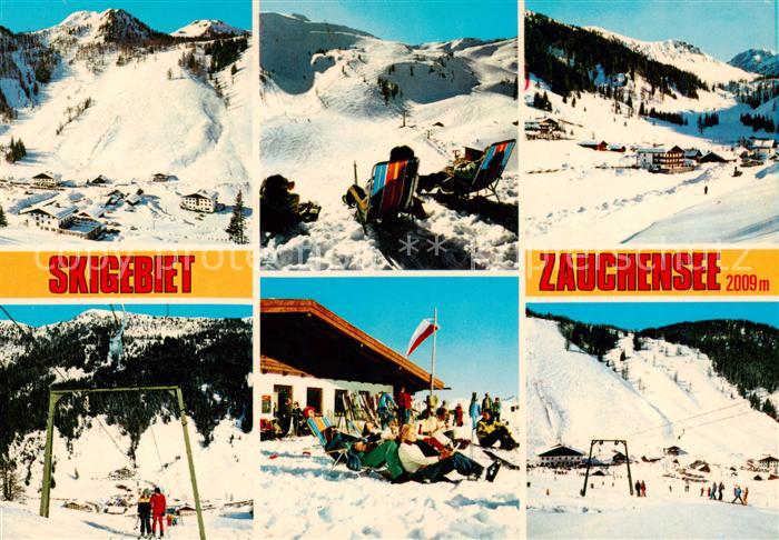 Zauchensee Altenmarkt im Pongau AT Wintersportgeibet Teilansichten Schlepplift R