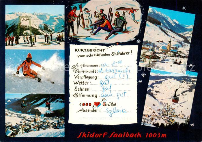 Saalbach -Hinterglemm AT Schattberg Tiefschneeabfahrt Bernkogel Sessellift Ortsa