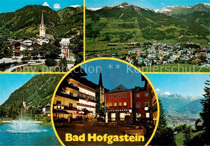 Bad Hofgastein AT Teilansicht mit Schlossalmskigebiet und Hundskopf Kurpark Kais