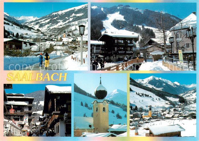Saalbach -Hinterglemm AT Panorama Ortspartien Kirche