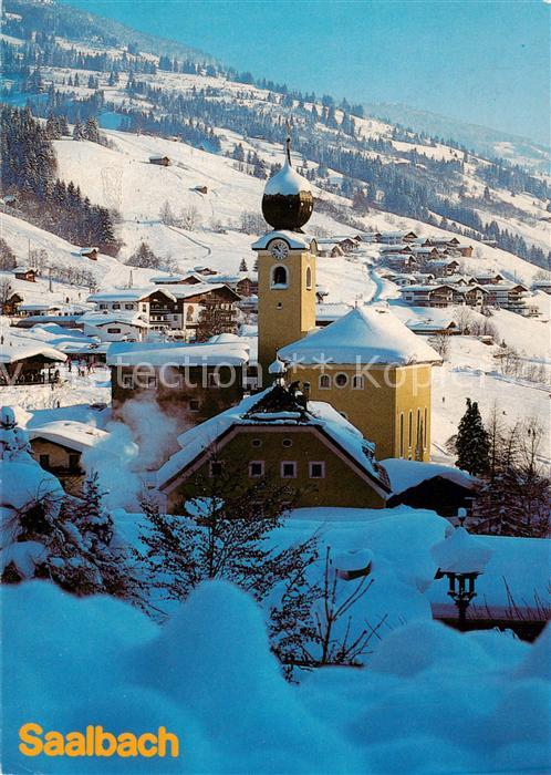 Saalbach -Hinterglemm AT Panorama mit Kirche
