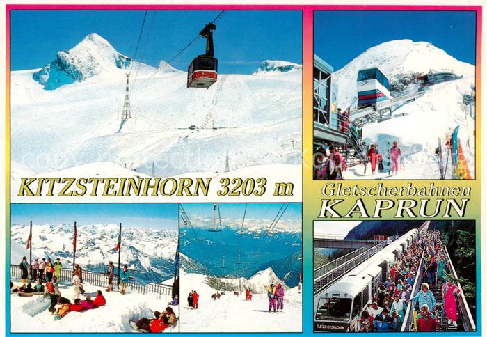 Kaprun AT Kitzsteinhorn Gipfelbahn Bergstation Aussichtsterrasse Lifte Talstatio