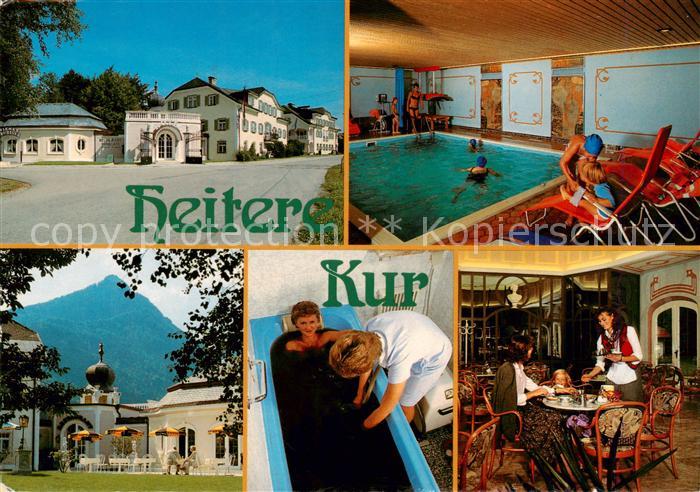 Strobl Wolfgangsee AT Kurhotel Schloss Strobl Alpenmoorbad Hallenbad Gaststube P