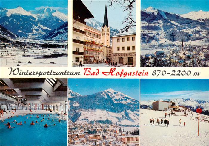 Bad Hofgastein AT Panorama Kirche Hallenbad Ortsansicht Restaurant