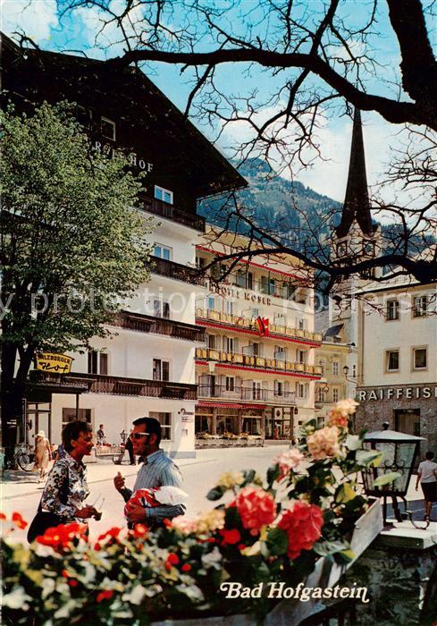 Bad Hofgastein AT Kaiser Franz Platz mit Hofgasteiner Pfarrkirche