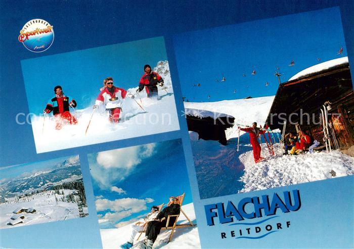 Flachau Tiefschneefahren Sonnenterrasse Panorama