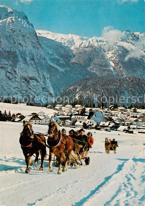 Abtenau AT mit Tennengebirge Pferdeschlittenfahrt