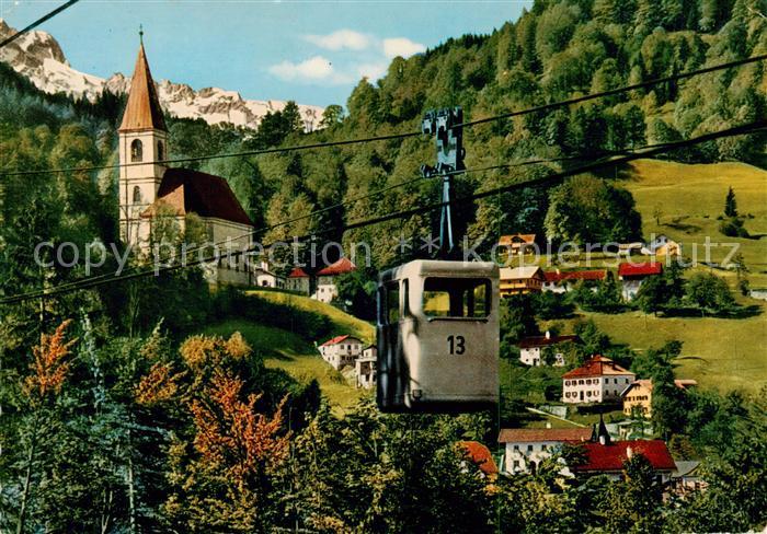 Hallein AT Salzbergbahn mit Duerrnberg und Kirche
