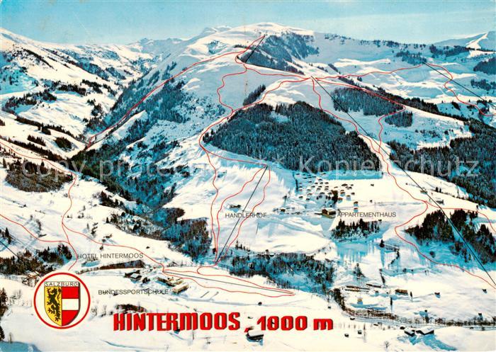 Hintermoos Pinzgau AT Panoramakarte Fliegeraufnahme