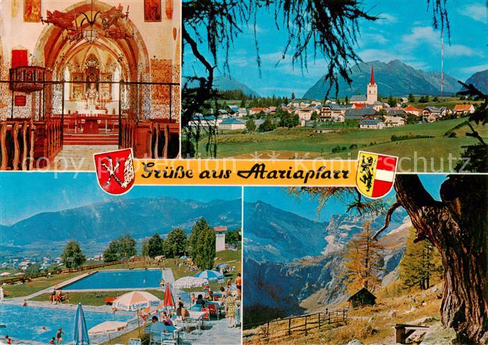 Mariapfarr AT Kirche Inneres Panorama Freibad Speiereck Hafnergebiet