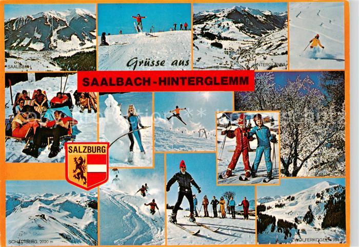 Saalbach -Hinterglemm AT Skiparadies in den Kitzbueheler Alpen Teilansichten
