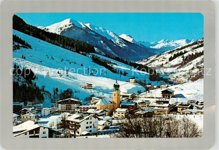 Saalbach -Hinterglemm AT mit Talschluss Zwoelferkogel und Gamshag