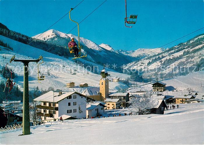 Saalbach -Hinterglemm AT Kohlmaislift mit Zwoelferkogel