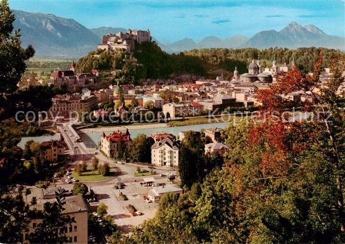 Salzburg  AT Panorama mit Festung Hohensalzburg