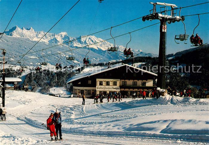 Flachau Griessenkargebiet mit Dachsteinblick und Schlepplift