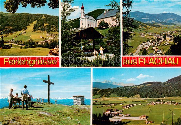Flachau Panorama Kirche Gipfelkreuz