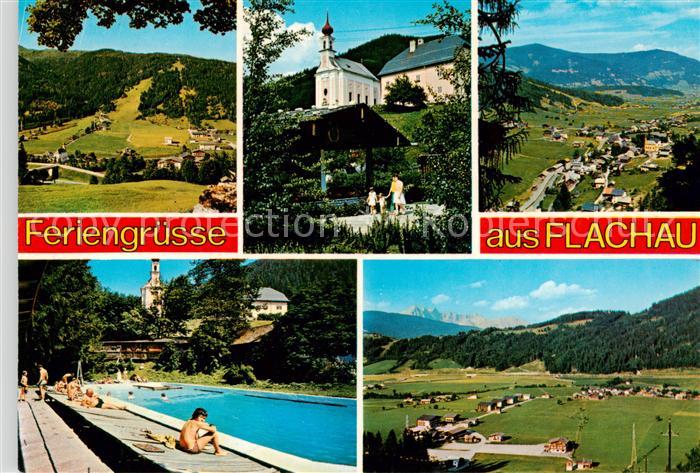 Flachau Panorama Kirche Schwimmbad