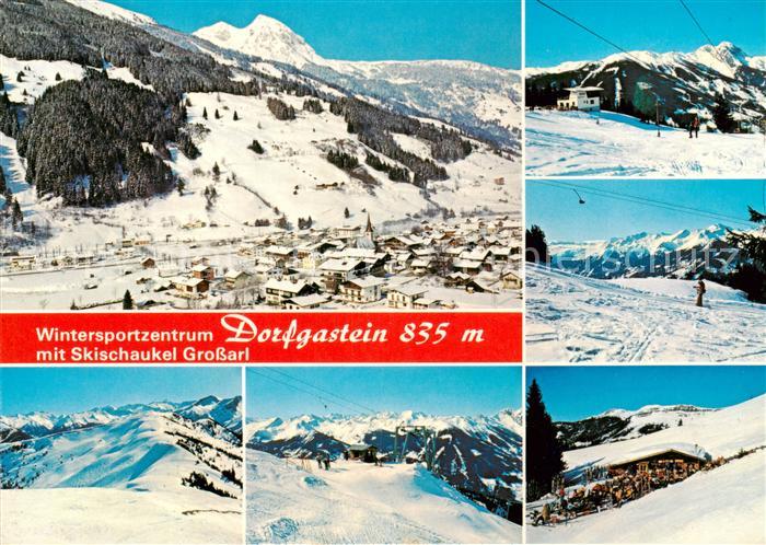 Dorfgastein AT mit Baerenkogel Brandsteinbahn Sessellift Wengeralm Schlepplift W