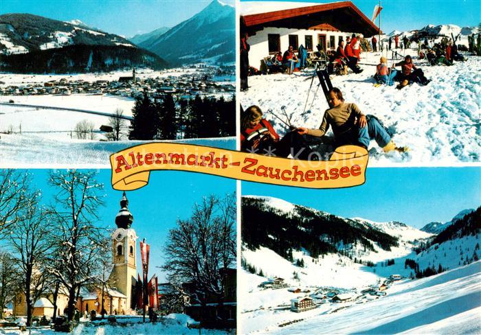 Altenmarkt Zauchensee AT Panorama Sonnenterrasse Kirche