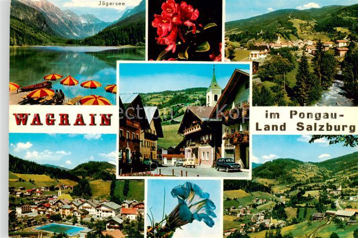 Wagrain  Salzburg AT Jaegersee Panorama Dorfpartie
