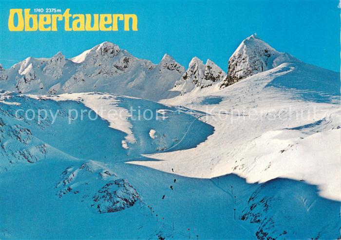Obertauern AT Fliegeraufnahme mit Zehnerkarspitze Gamsspitze Skiabfahrt von der