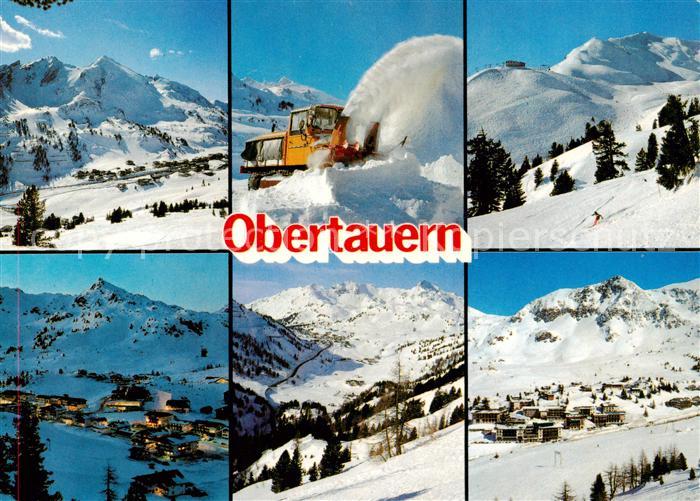 Obertauern AT Panorama Teilansichten Pistenraupe