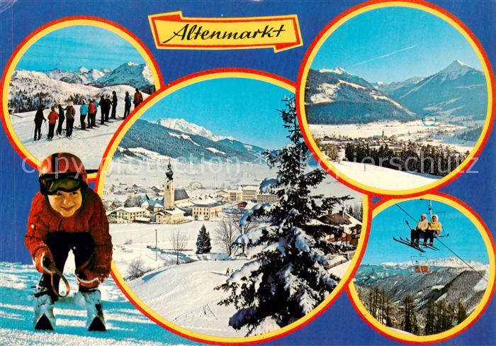 Altenmarkt Zauchensee AT Skischule Panorama Kirche Sessellift